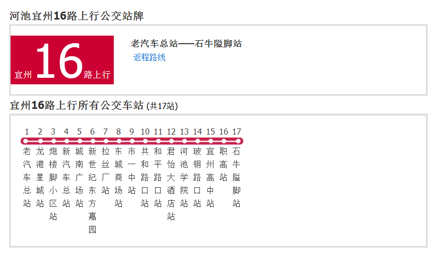 河池公交宜州16路