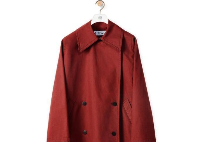 Trapeze peacoat in cotton