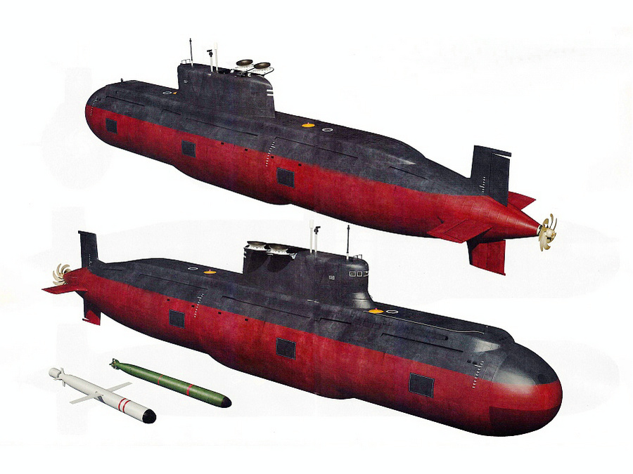 032型潛艇3D模擬圖