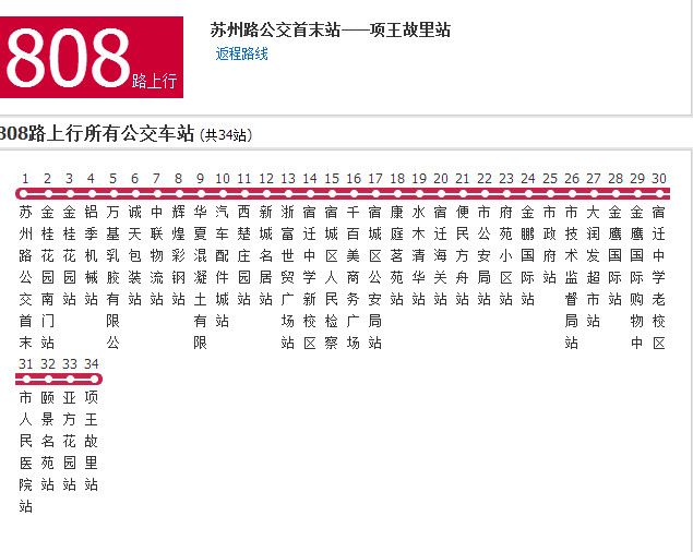 宿遷公交808路