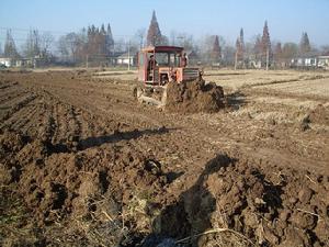 百神廟鎮中低產田改造項目工程施工現場