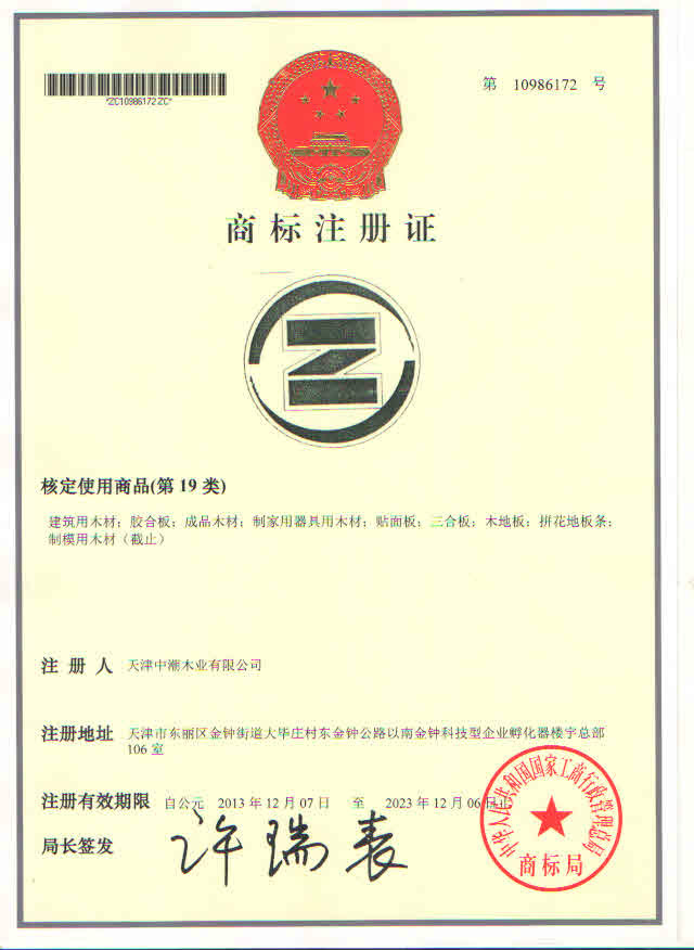 ZC 中潮英文商標