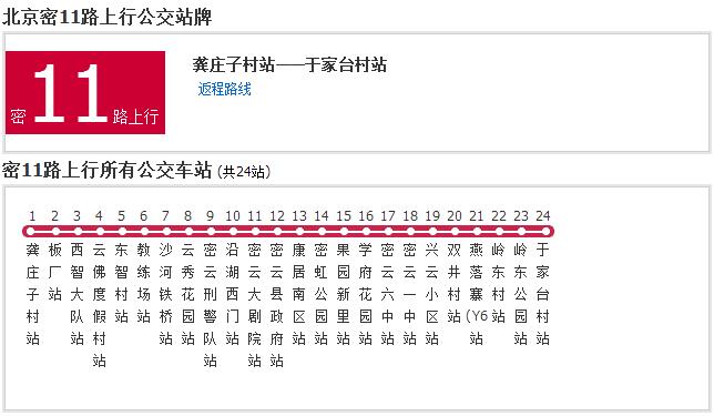 北京公交密11路