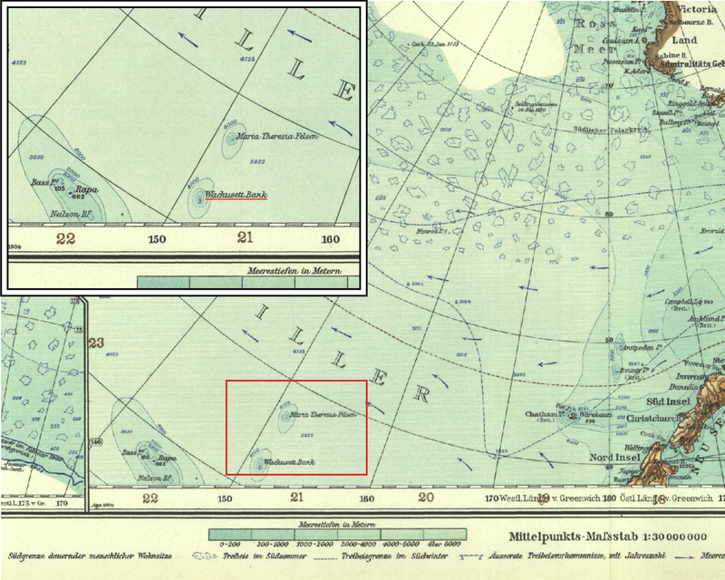 1904年德國南極洲地圖上的“Maria Theresia Felsen”