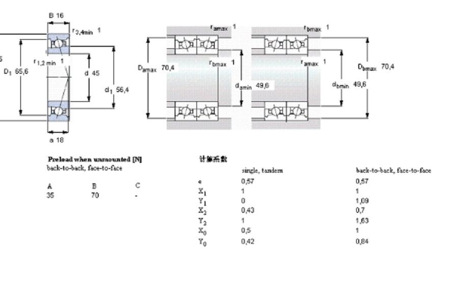 SKF C7009FB/P7軸承