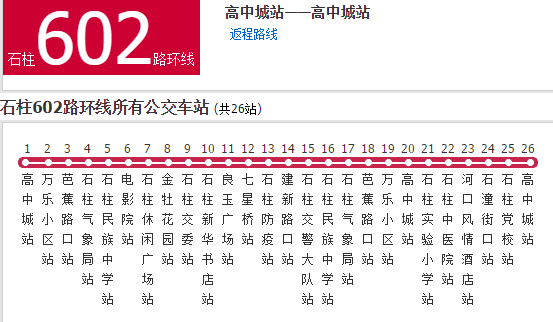 石柱公交602路環線