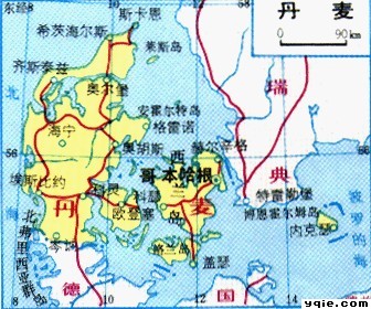 日德蘭半島地圖