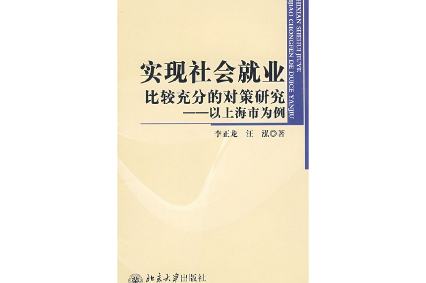 實現社會就業比較充分的對策研究