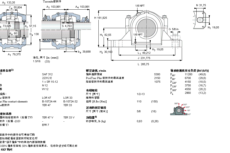 SKF SAF22312軸承