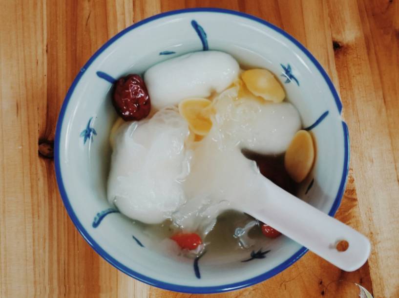 杏仁牛奶豆腐腦