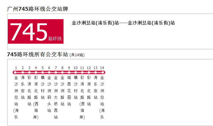 廣州公交745路環線