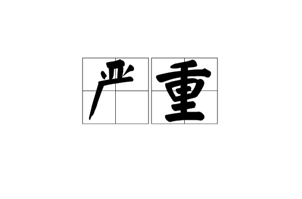 嚴重(漢語詞語)