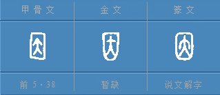 因，甲骨文、金文、篆文