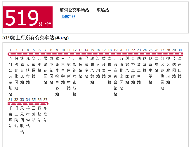 陽泉公交519路