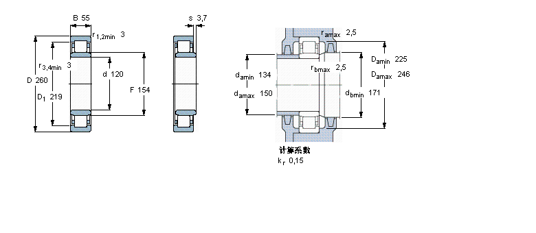 SKF NU324ECM/C3VL0241軸承