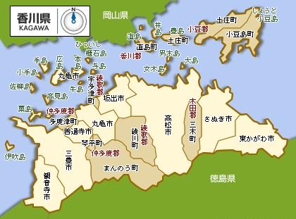 香川縣行政區劃圖