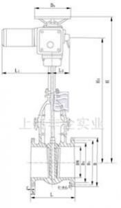 Z941T/W/H-10型電動楔式閘閥外形尺寸圖