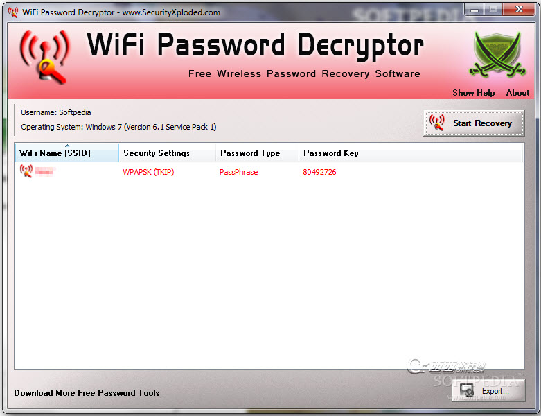 WiFi Password Decryptor