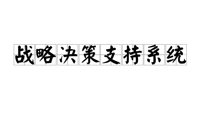 戰略決策支持系統