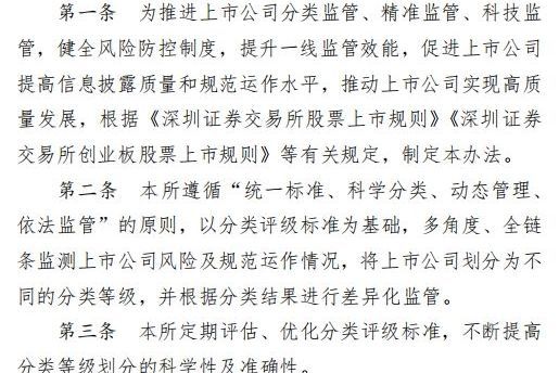 深圳證券交易所上市公司風險分類管理辦法