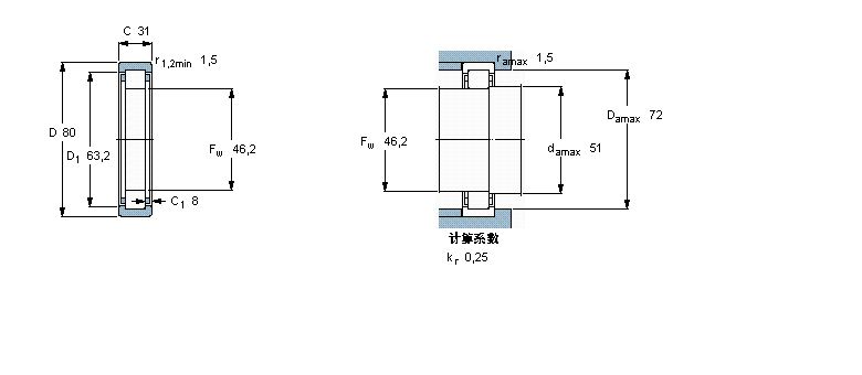 SKF RNU2307軸承