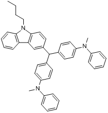4,4\x27-[(9-丁基-9氫-咔唑-3-)亞甲基]雙[N-甲基-N-苯基]苯胺