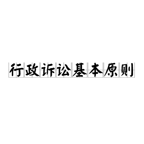 行政訴訟基本原則