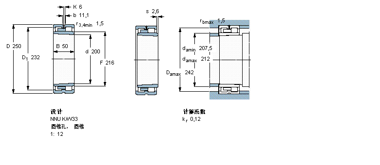 SKF NNU4840K/W33軸承