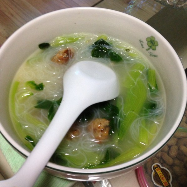 油豆腐青菜冬粉湯