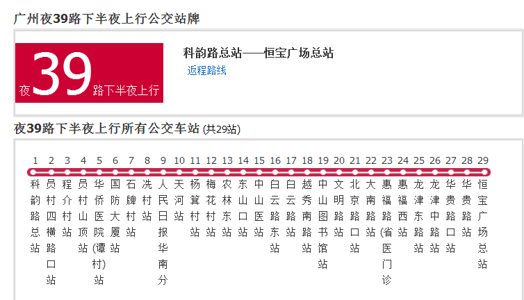 廣州公交夜39路下半夜