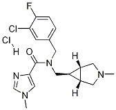 N-[（3-氯-4-氟苯基）甲基]-1-甲基-N-[[(1ALPHA,5ALPHA,6ALPHA)-3-甲基-3-氮雜雙環[3.1.0]己烷-6-基]甲基]-1H-咪唑-4-甲醯胺鹽酸鹽