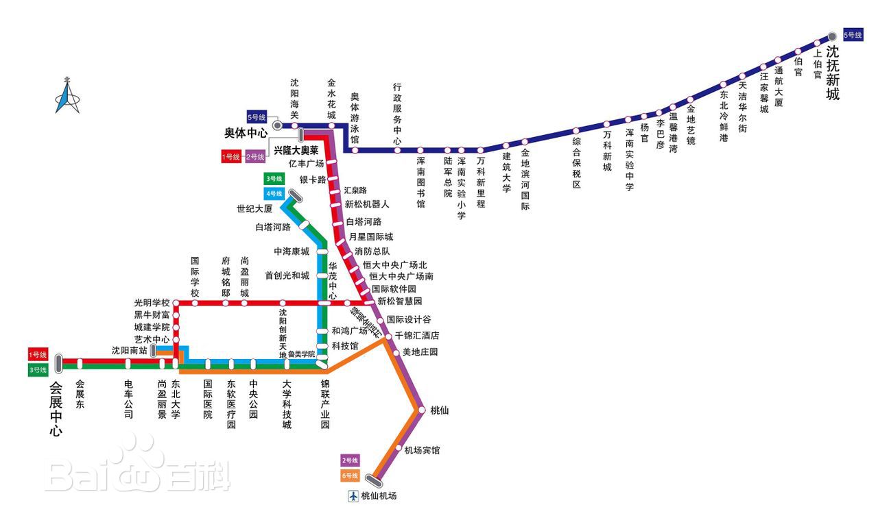 瀋陽渾南現代有軌電車線路圖