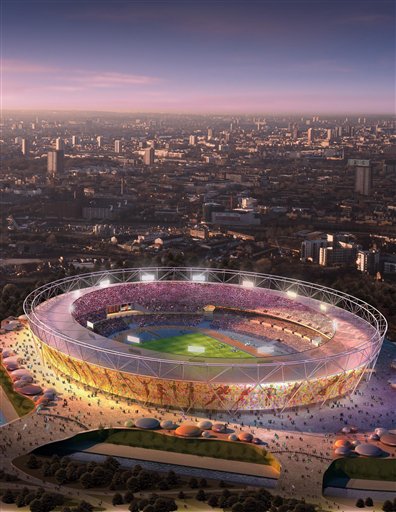夜空下的倫敦奧林匹克體育場