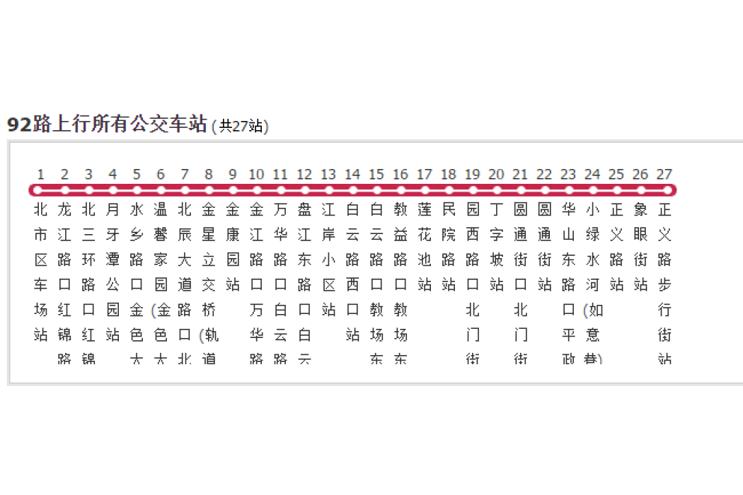 昆明公交92路