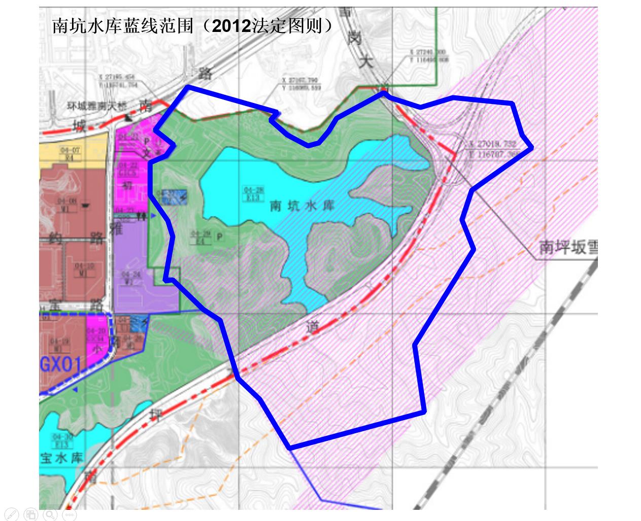 南坑水庫藍線範圍（民治水庫旁）