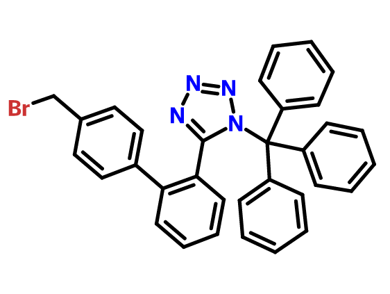 N-（三苯基甲基）-5-（4\x27-溴甲基聯苯-2-基）四氮唑