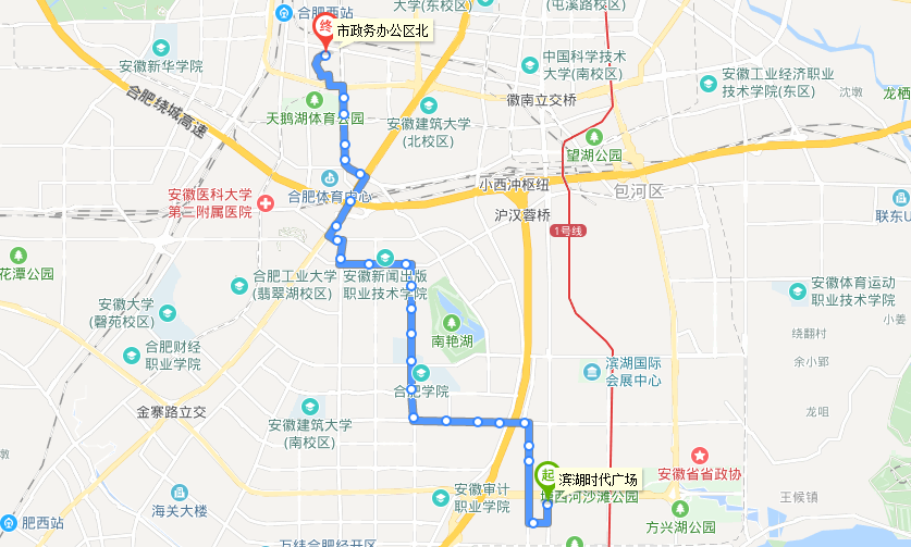 合肥公交18路走向圖