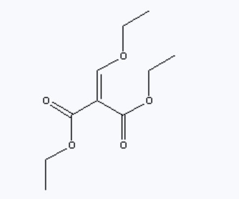 乙氧亞甲基丙二酸二乙酯的結構式