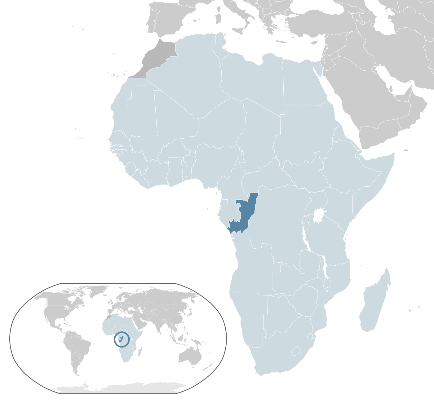 剛果共和國在世界的位置