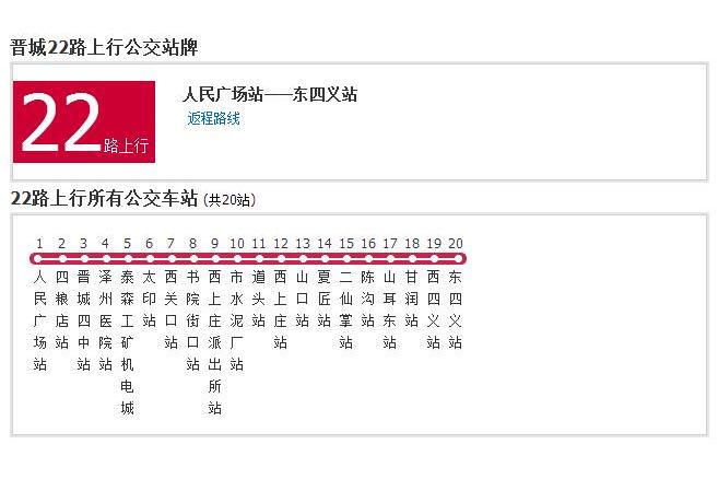 晉城公交22路