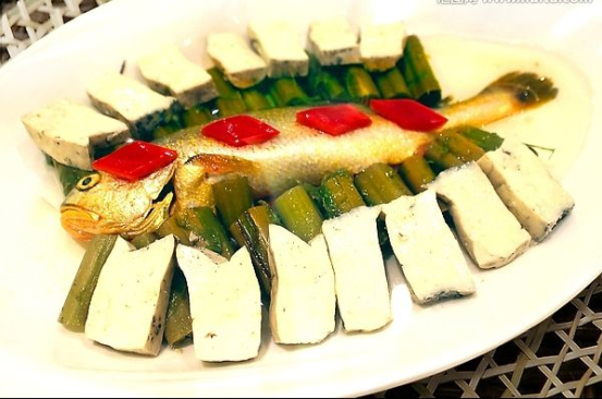 黃魚蒸豆腐