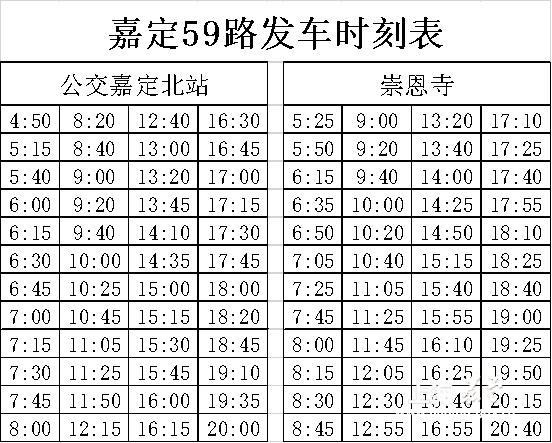 上海公交嘉定59路