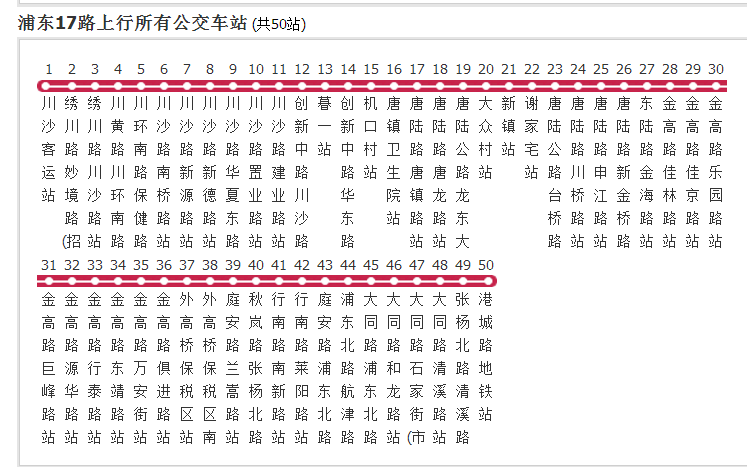 上海公交浦東17路