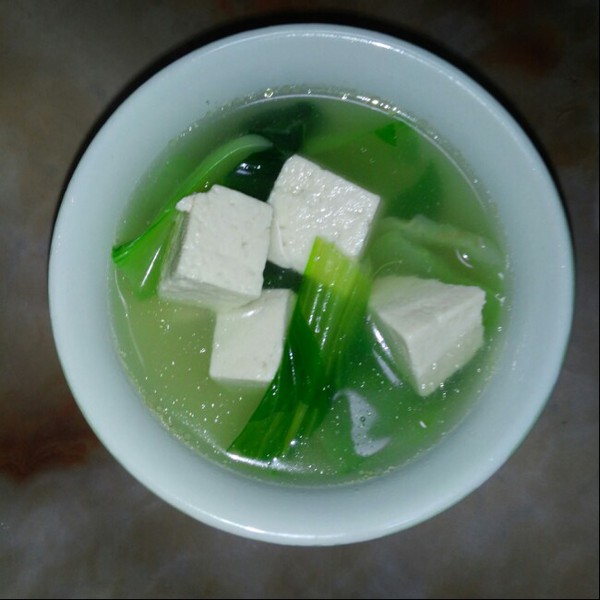 青菜豆腐蜆子湯