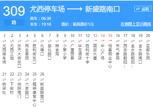 渭南公交309路