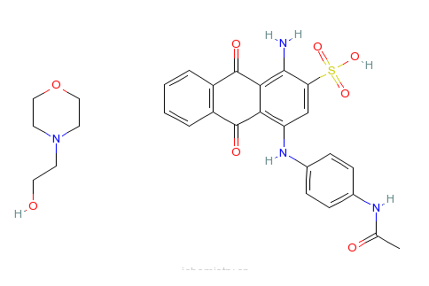 [4-[4-（乙醯氨基）苯氨基]-1-氨基-9,10-二氫-9,10-二氧代蒽-2-磺酸、嗎啉-4-乙醇的]化合物