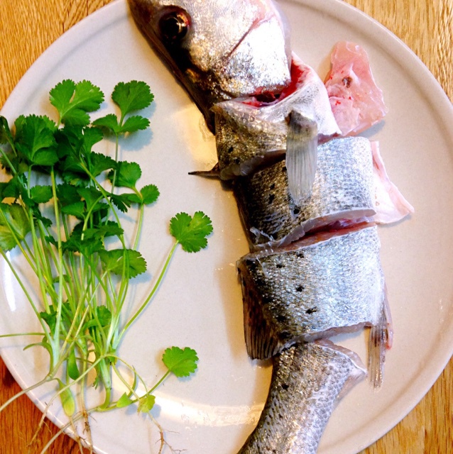 香菜鱸魚湯