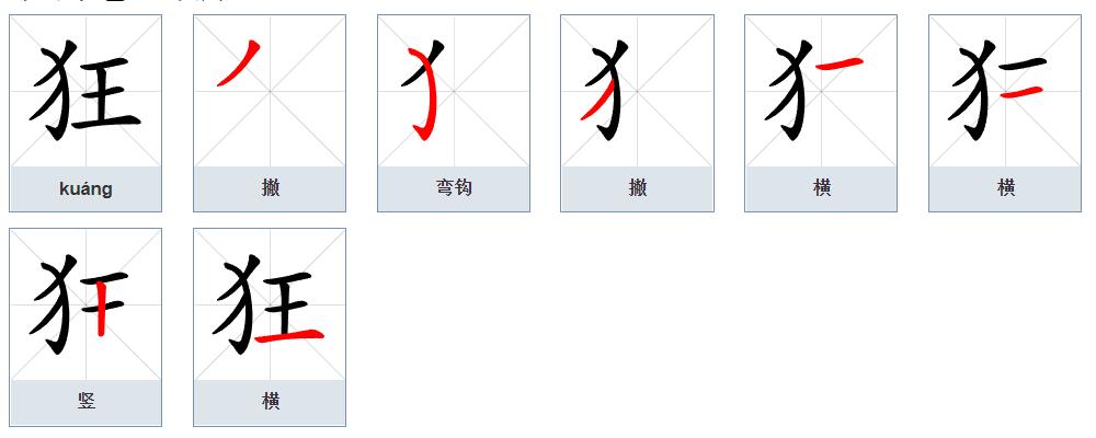 狂(漢語文字)