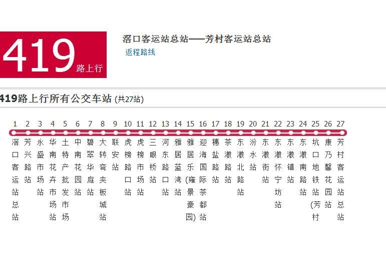 廣州公交419路