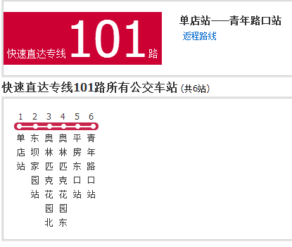 北京公交快速直達專線101路